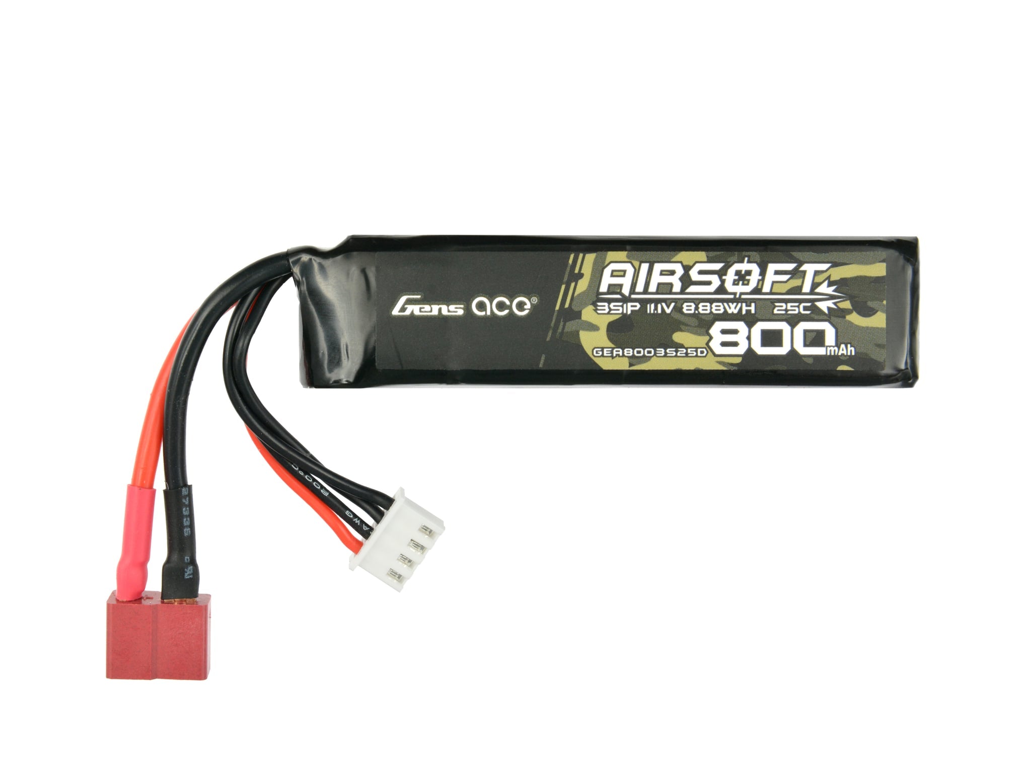 Batteria LiPo 11.1V 800mAh 25C di GENS ACE