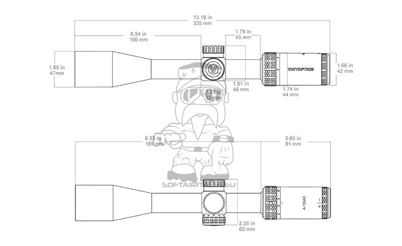 RifleScope Victoptics SOI 4-12X40 di VECTOR OPTICS
