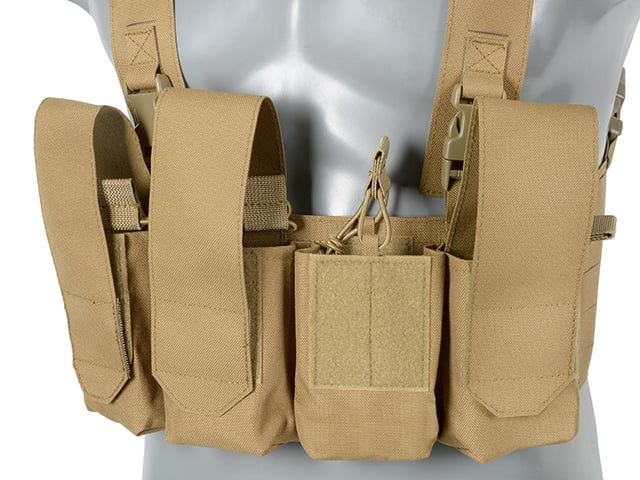 Chest Rig Laser-Cut con Pouches AR/AK - Coyote di 8FIELDS