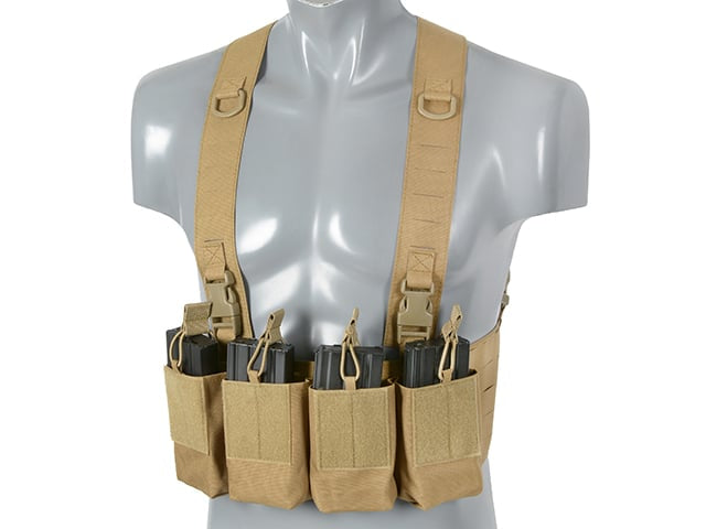 Chest Rig Laser-Cut con Pouches AR/AK - Coyote di 8FIELDS