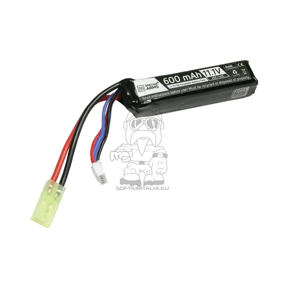 Batteria Li-Po 11.1V 600mAh 20/40C di SPECNA ARMS
