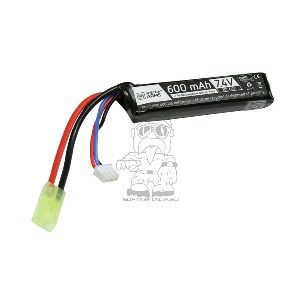 Batteria Li-Po 7.4V 600mAh Stick di SPECNA ARMS