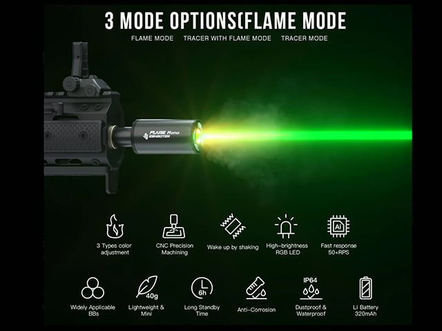 E-Shooter FLARE MONO BB Tracer unit di ESHOOTER