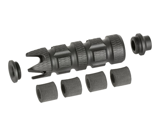 CNC Aluminum Mock Suppressor Queen 38 di SLONG AIRSOFT