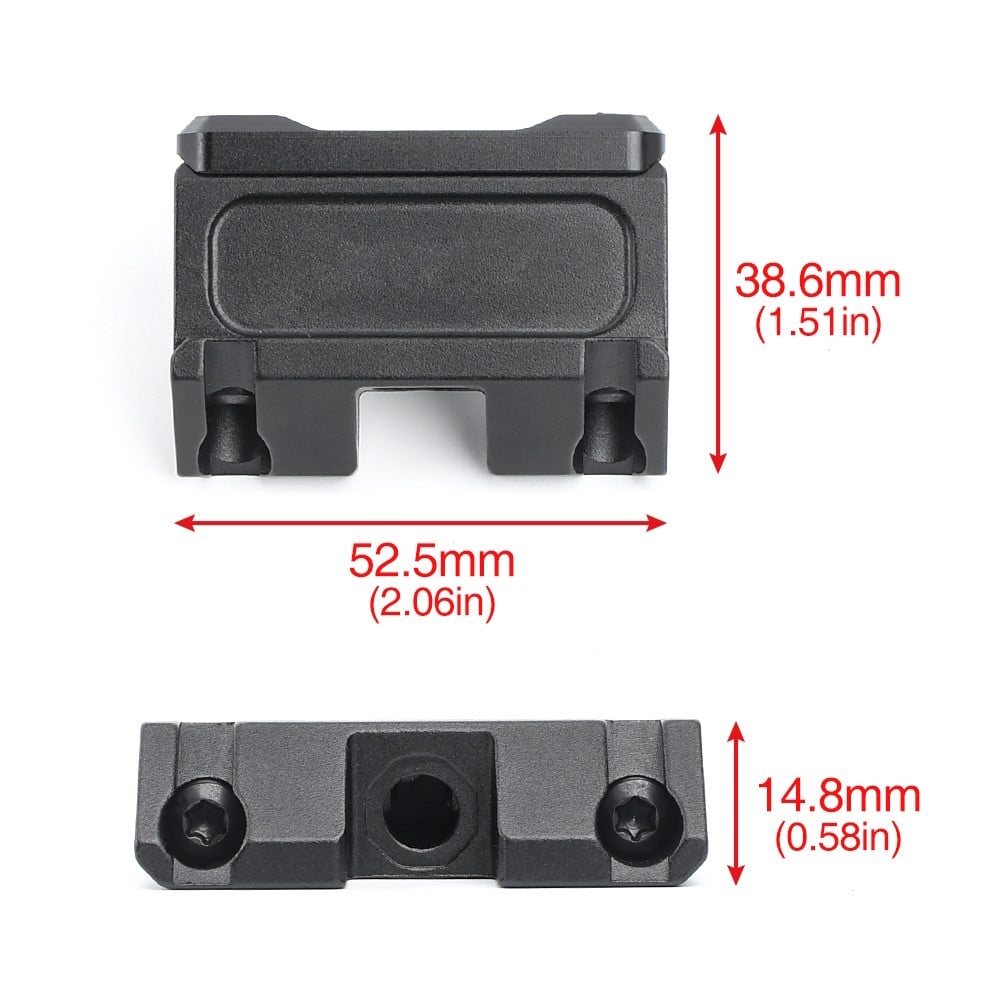 Slitta 20mm Laterale 45 Gradi di WADSN