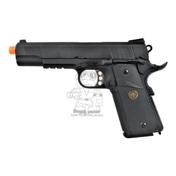 Pistola a Gas 1911 M E U Rail Nera di WE