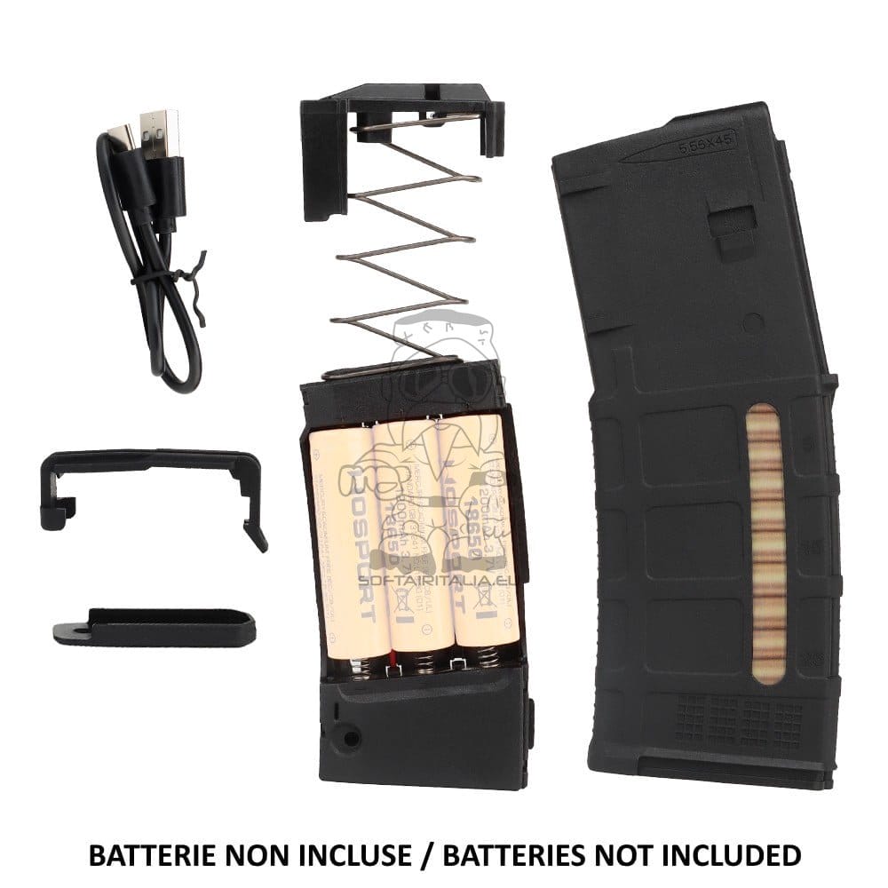 Power Bank a Forma di Caricatore Nero di WOSPORT