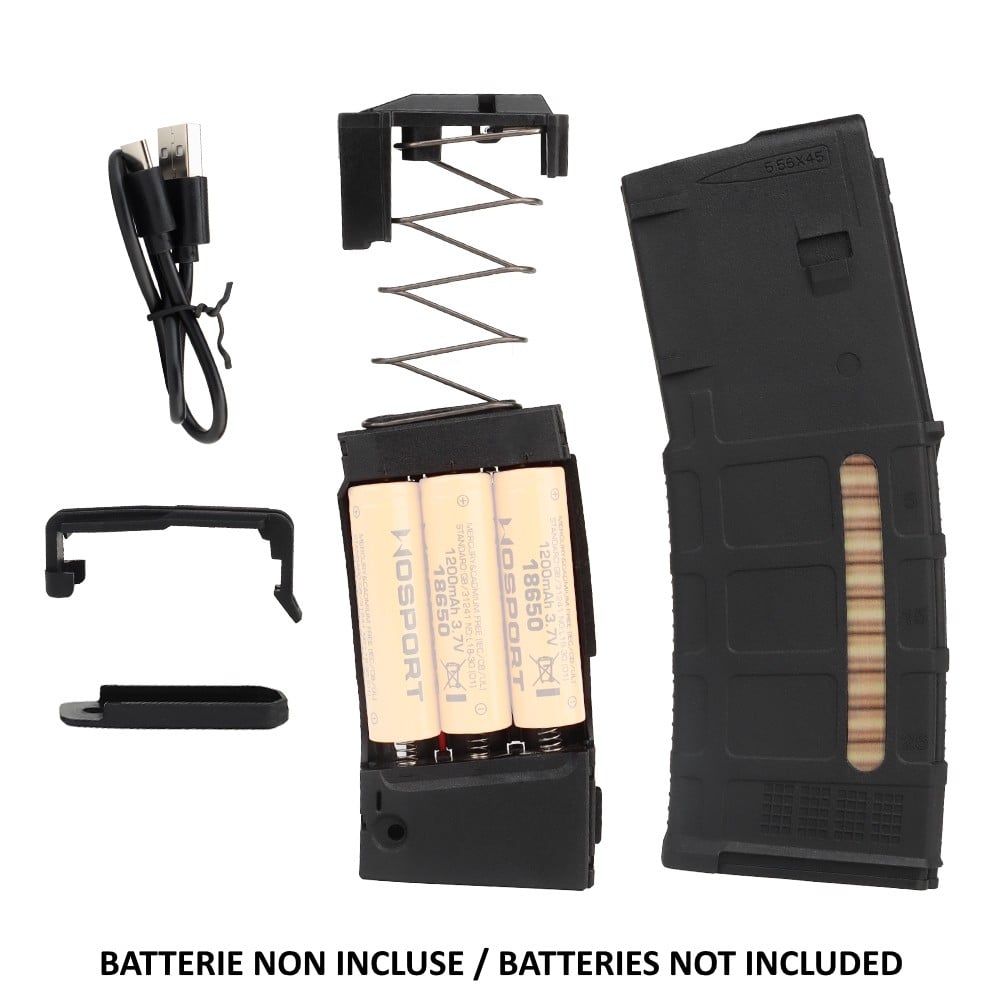 Power Bank a Forma di Caricatore Nero di WOSPORT