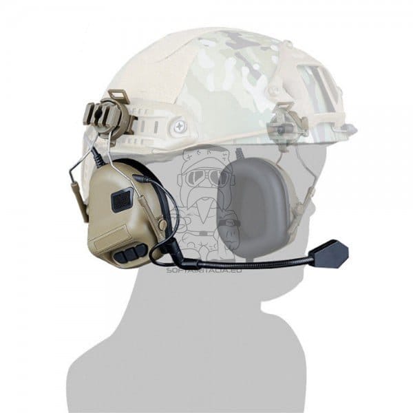 Set Cuffie con Microfono per Elmetto Tan di WOSPORT