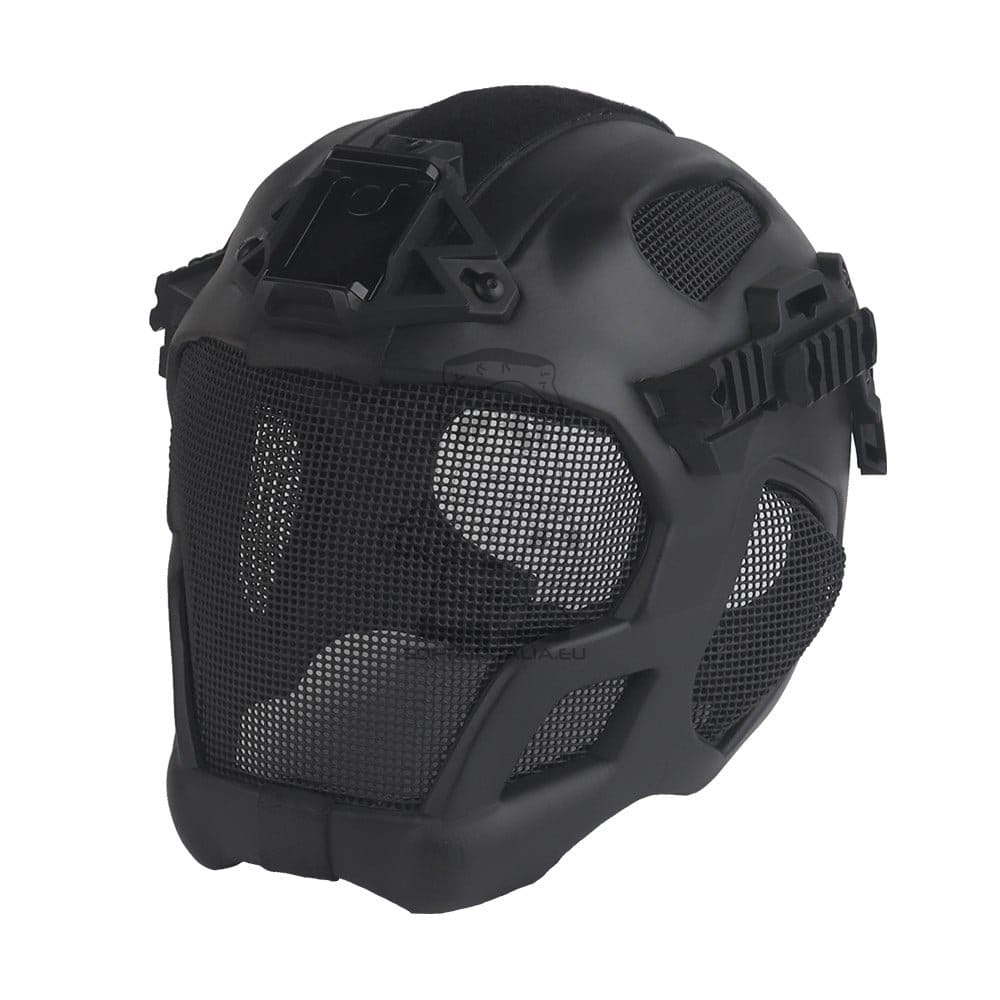 Elmetto W23 con Rete Metallica Nero di WOSPORT