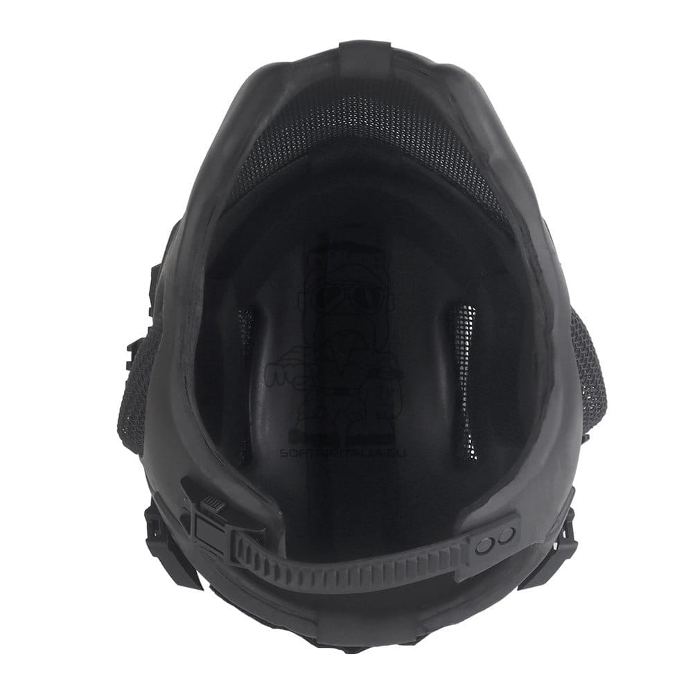 Elmetto W23 con Rete Metallica Nero di WOSPORT