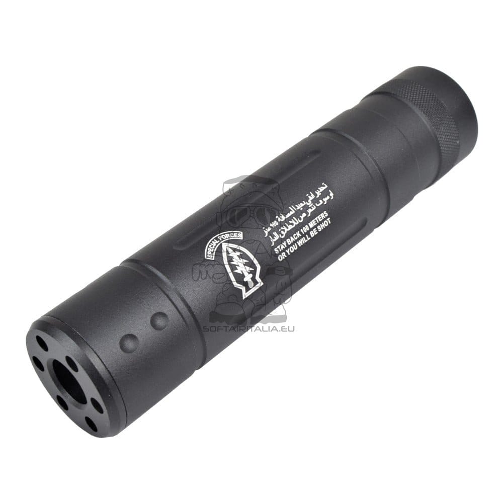 Silenziatore Tipo D 145x30mm per Softair di CYMA