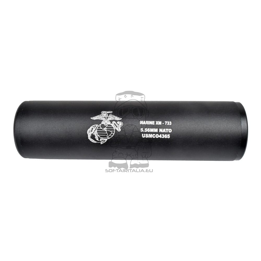 Silenziatore Tipo R 130x35mm per Softair di CYMA