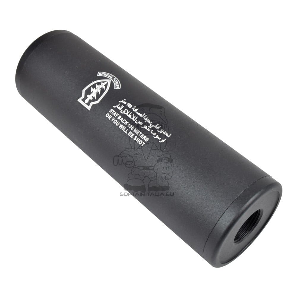 Silenziatore Tipo D 110x35mm per Softair di CYMA