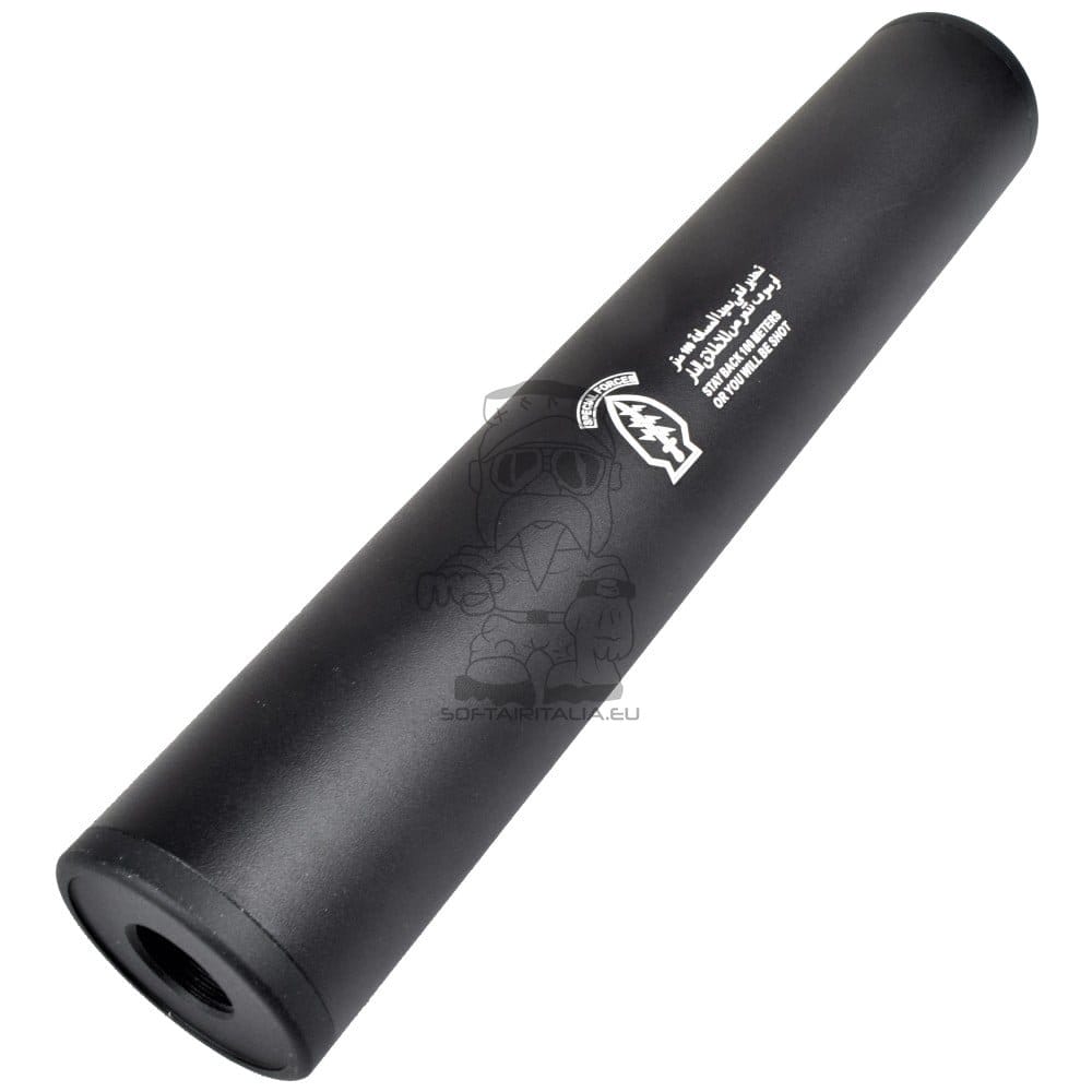 Silenziatore Tipo D 195mm x 35mm per Softair di CYMA