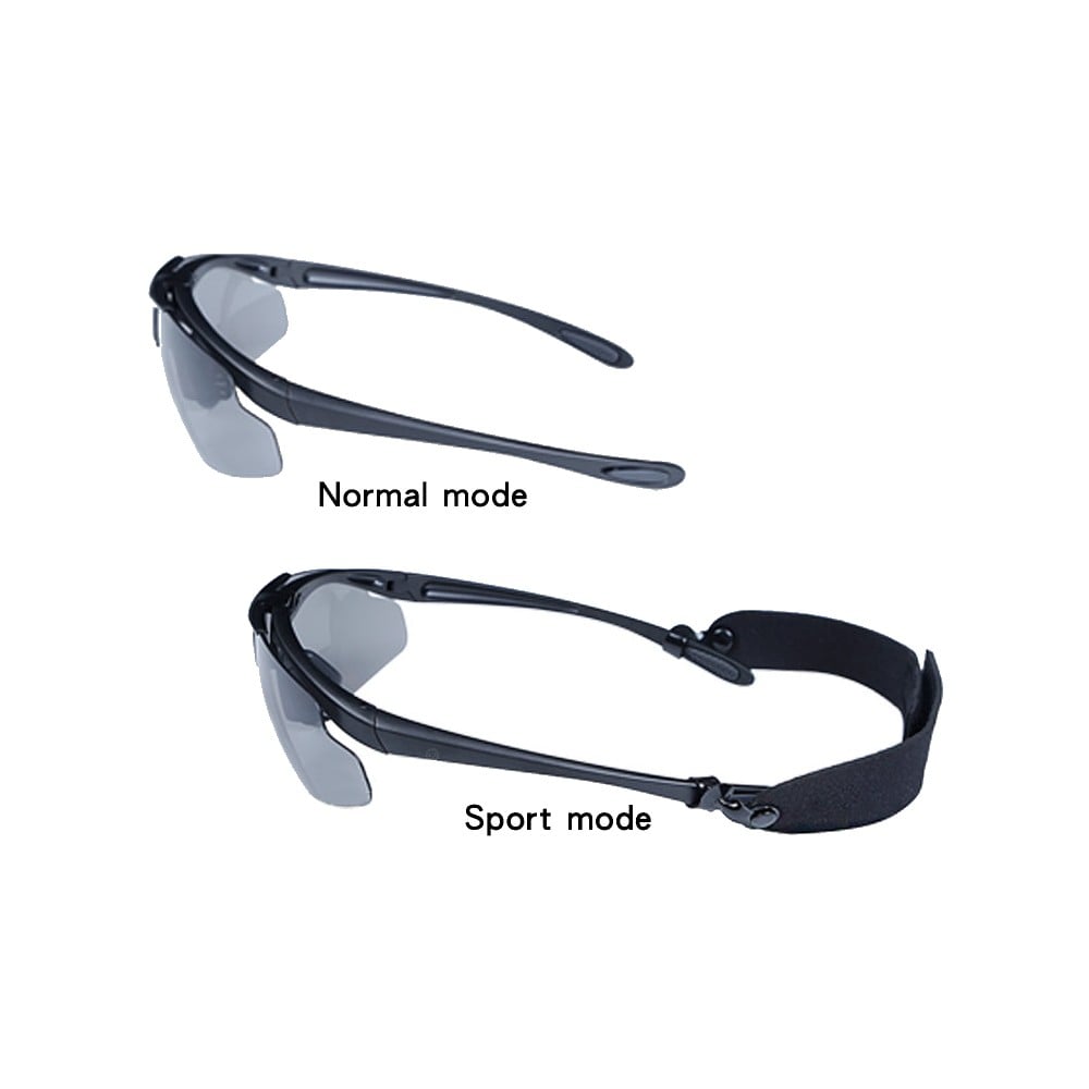 Occhiali con 3 lenti montatura nera di WOSPORT