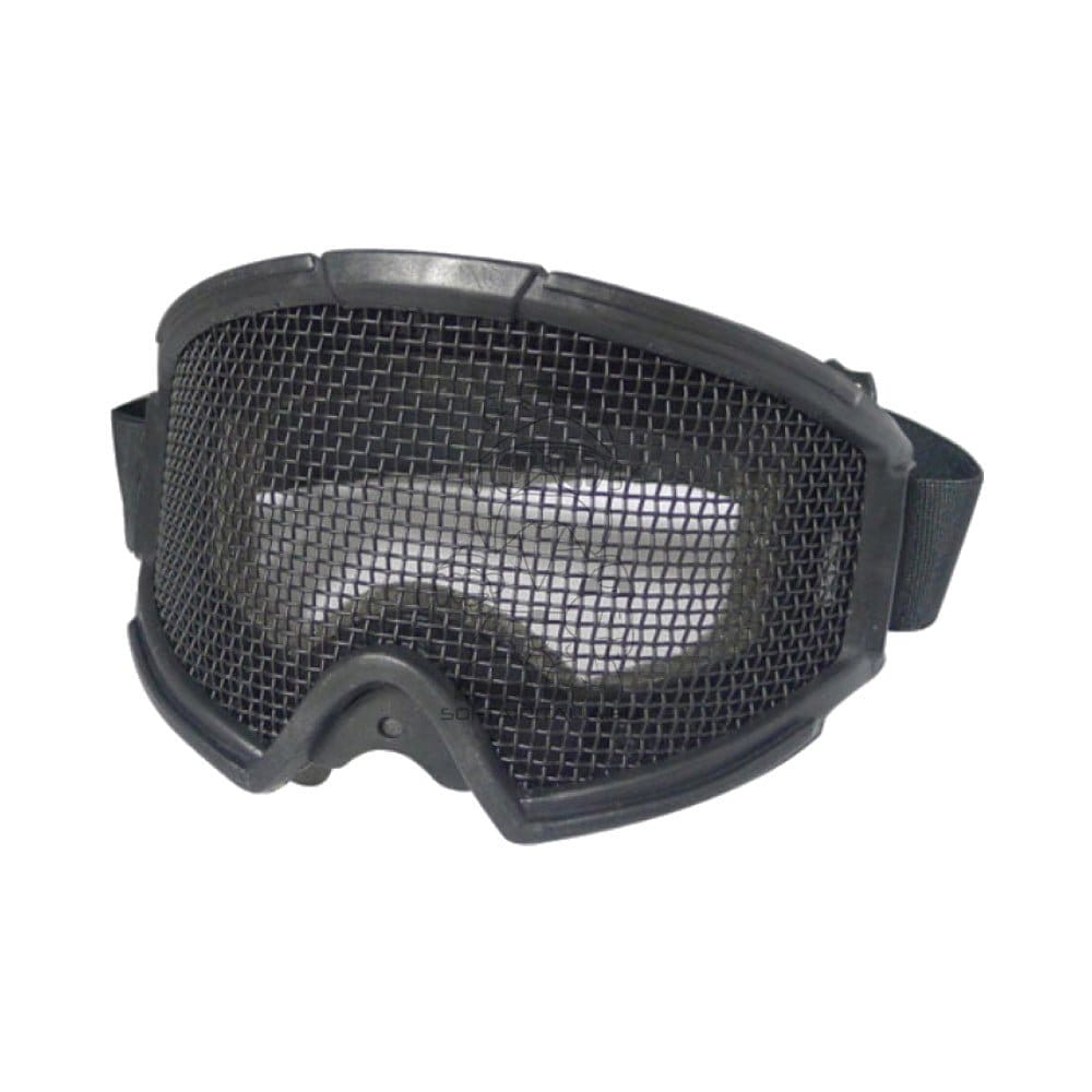 Maschera con rete metallica nera di WOSPORT