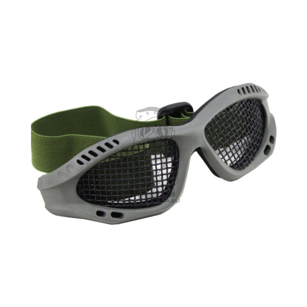 Occhiali tattici con rete metallica Olive Drab di WOSPORT