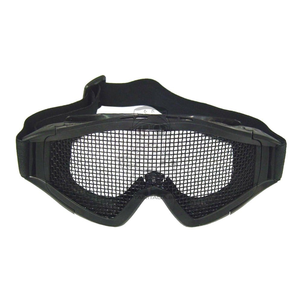 Maschera con rete metallica nera di WOSPORT