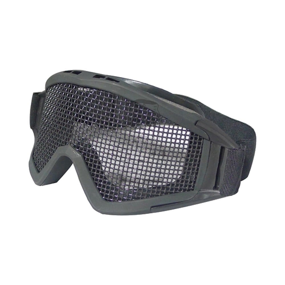 Maschera con rete metallica nera di WOSPORT