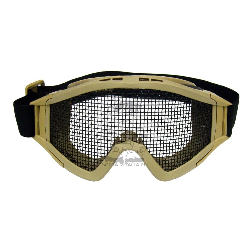 Maschera protettiva con rete metallica Dark Earth di WOSPORT