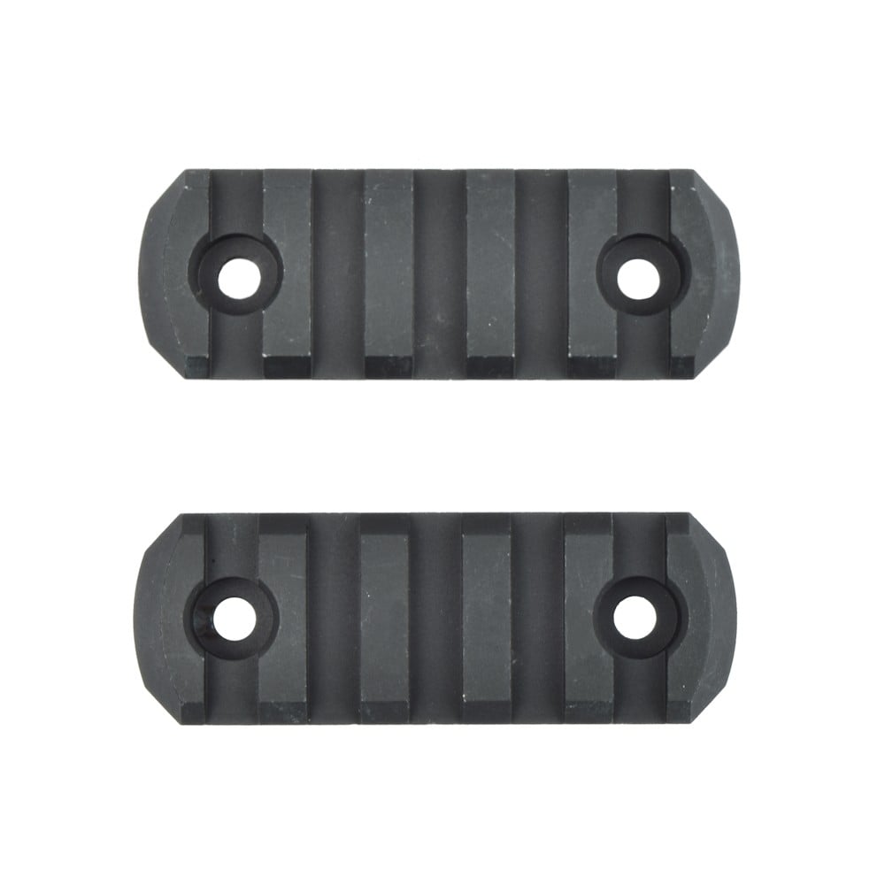 Set di slitte 20mm 5 slot in metallo nere di CLASSIC ARMY