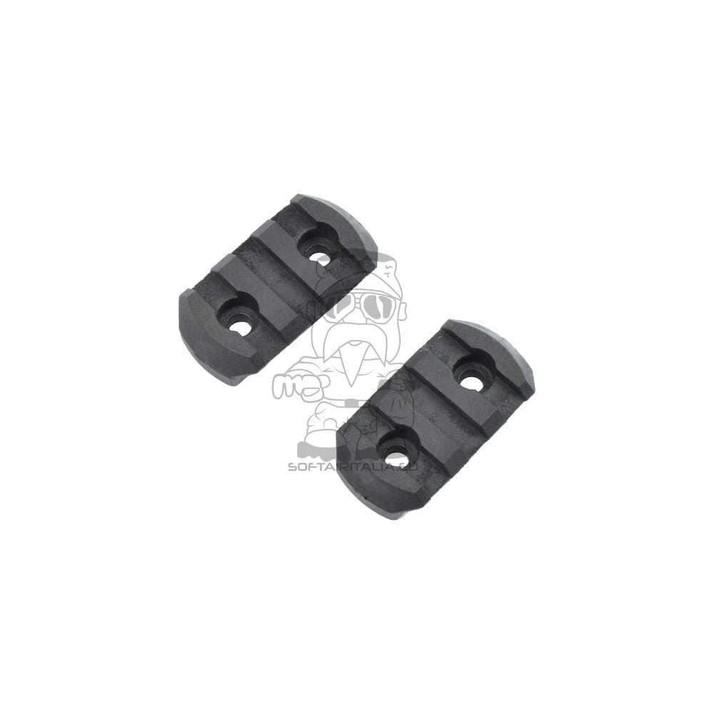 Slitte 20mm in polimero 3 slot nere di CLASSIC ARMY