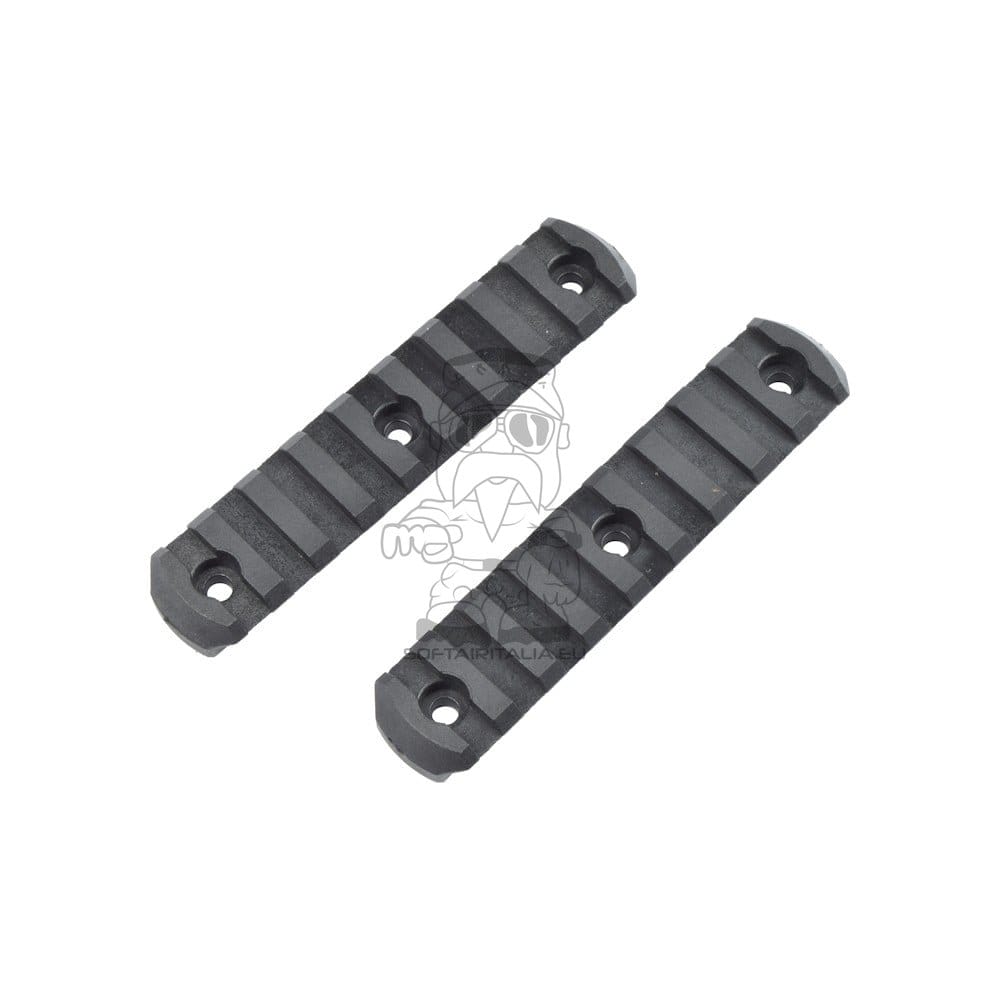 Set di slitte 20mm in polimero 9 slot nere di CLASSIC ARMY
