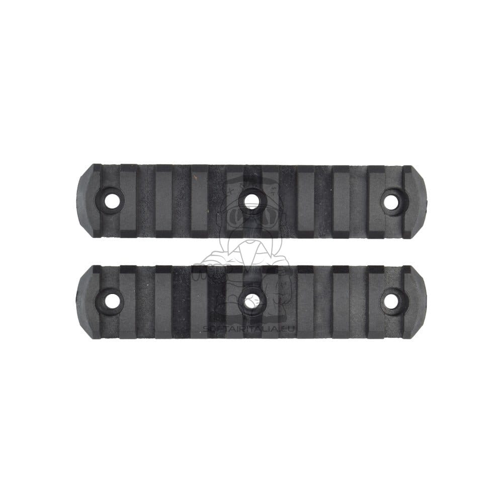 Set di slitte 20mm in polimero 9 slot nere di CLASSIC ARMY