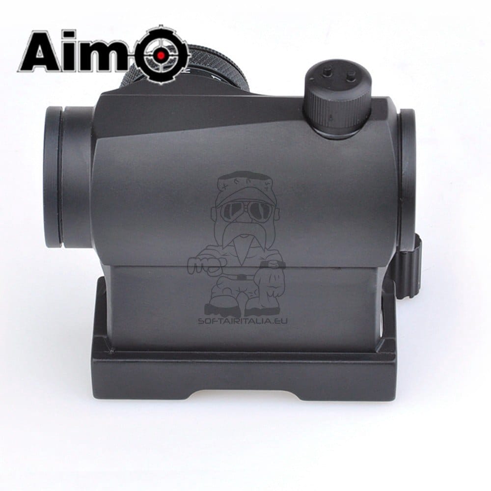 Red dot con attacco QD con rialzo nero di AIM-O