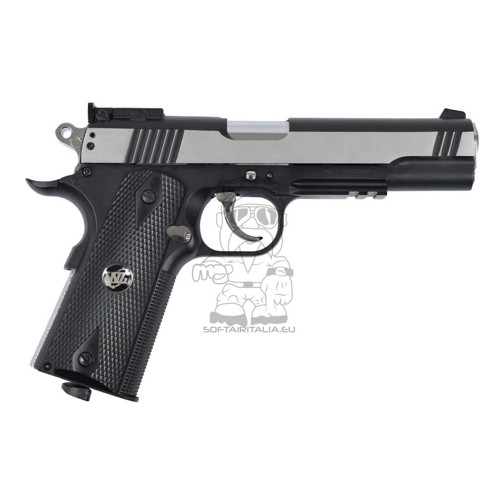 Pistola a Co2 scarrellante U.S. Combat 1911 nera/silver