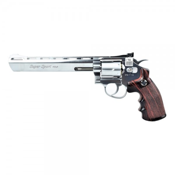 Revolver a CO2 Win Gun 8 pollici, argento
