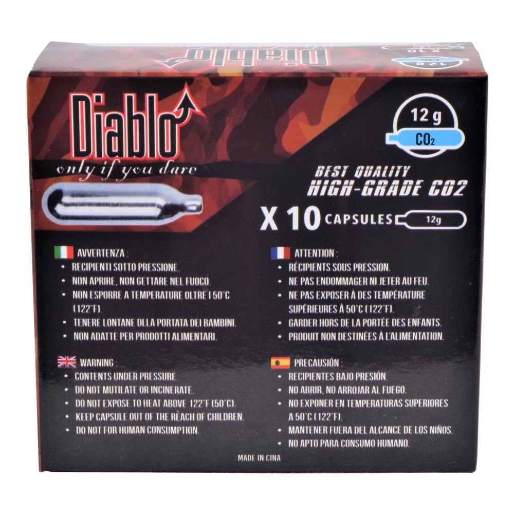 Diablo bombolette CO2 12g - Set da 10 pezzi