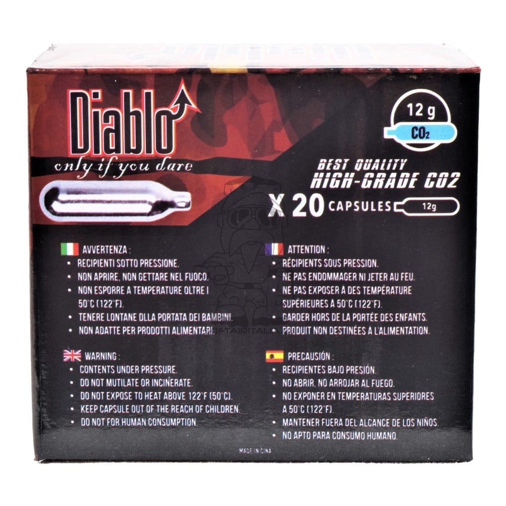 Diablo Bombolette CO2 12g Set da 20 Pezzi