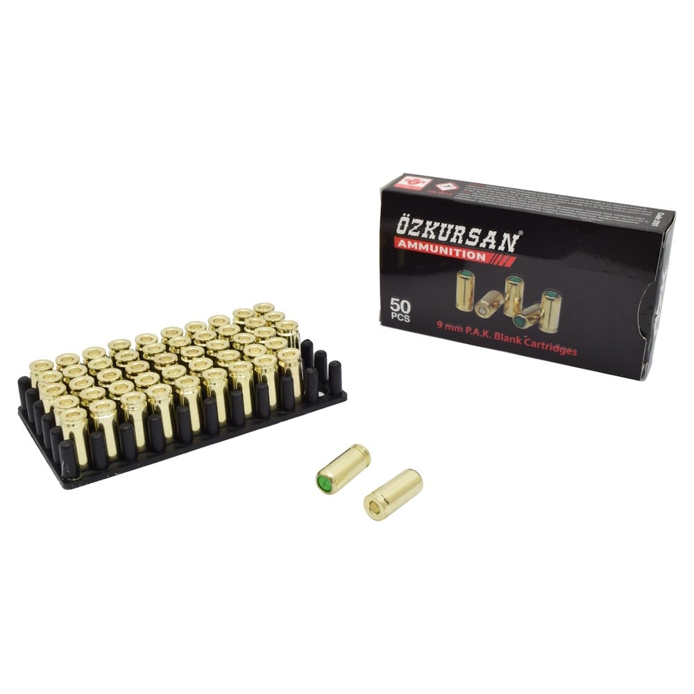 Cartucce a salve calibro 9mm P.A.K. 50 pezzi di OZKURSAN