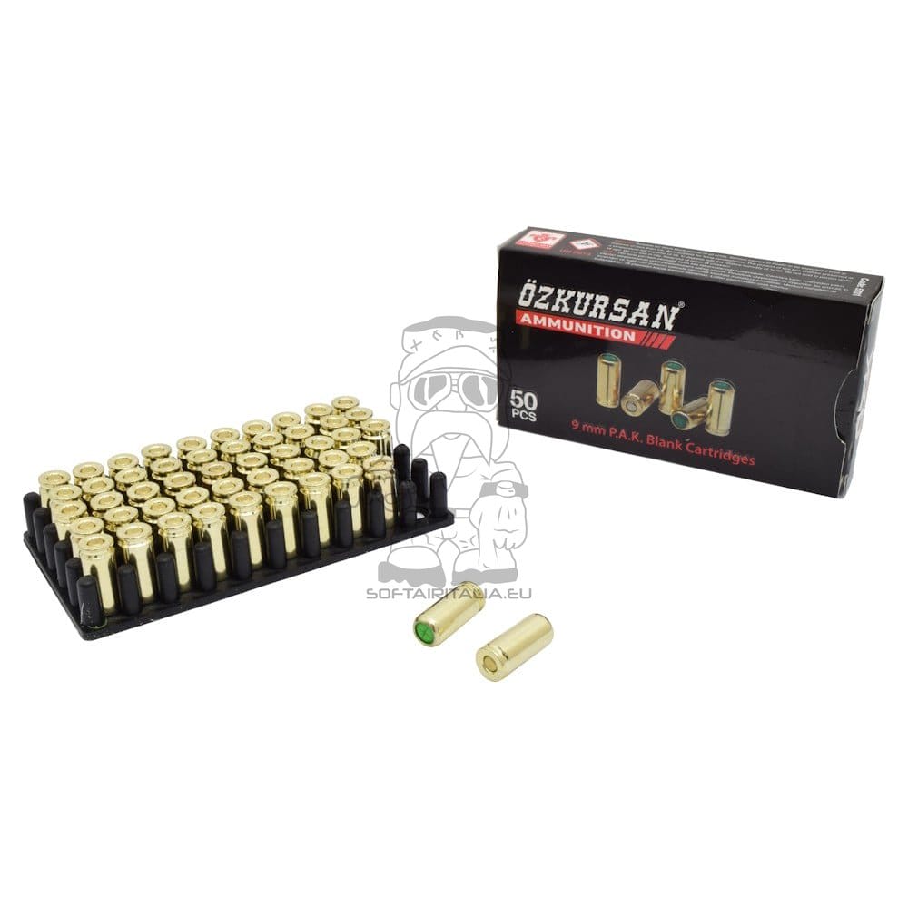 Cartucce a salve calibro 9mm P.A.K. 50 pezzi di OZKURSAN