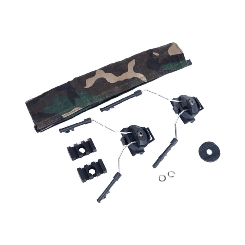 Adattatori Z-Tac per elmetti Fast/Arc per cuffie Comtac neri