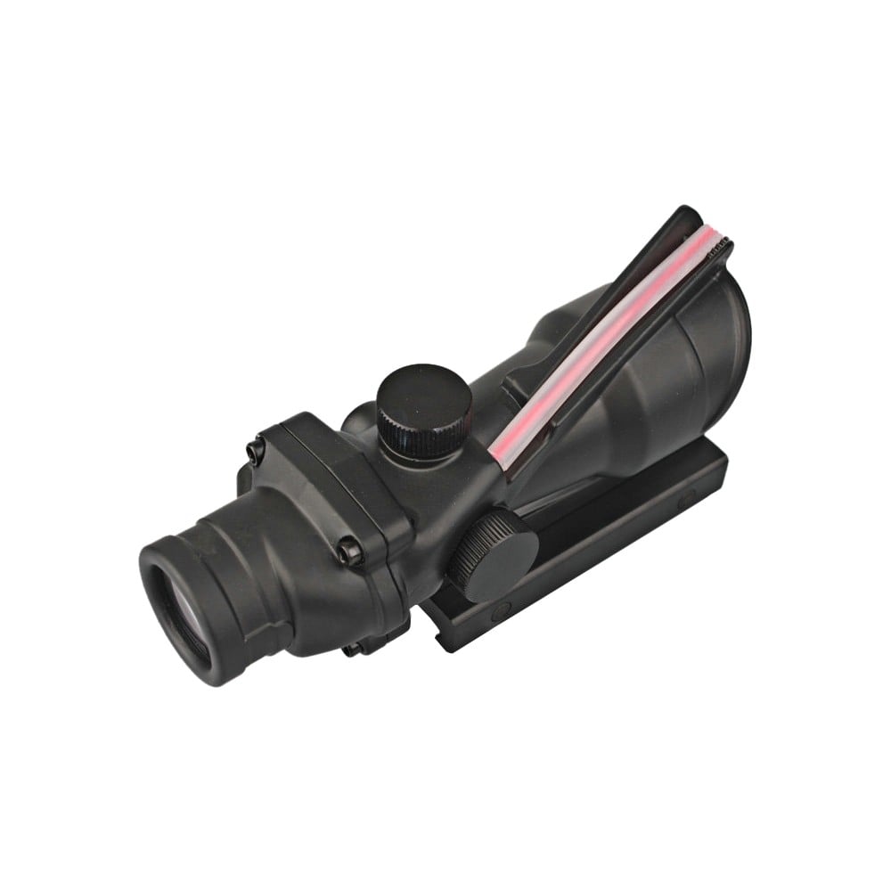 Ottica compatta con zoom 4x e lente da 32mm con fibra ottica nera di BIG DRAGON