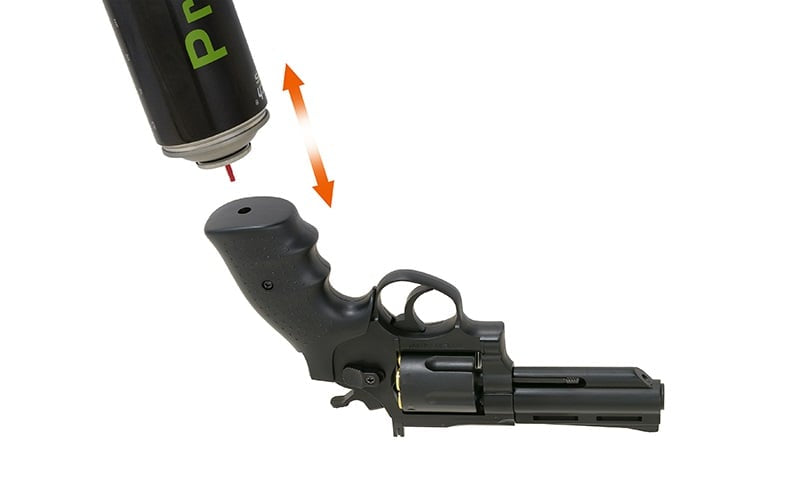Revolver HG-132B a Green Gas nero di HFC