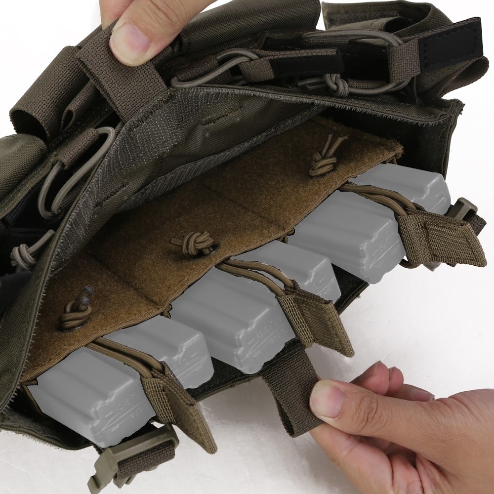 Pannello per chest rig con tasca porta caricatori Ranger Green di EMERSONGEAR