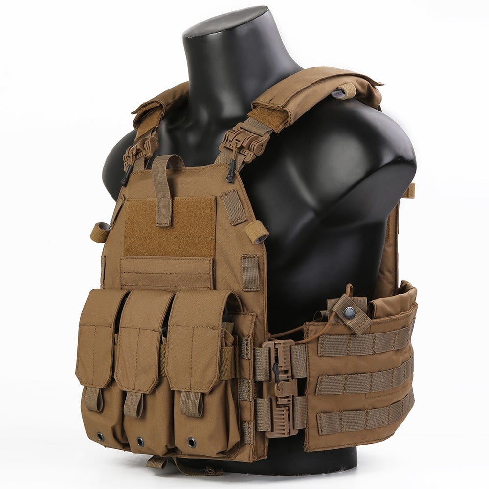 Plate carrier con sgancio rapido Coyote Brown di EMERSONGEAR