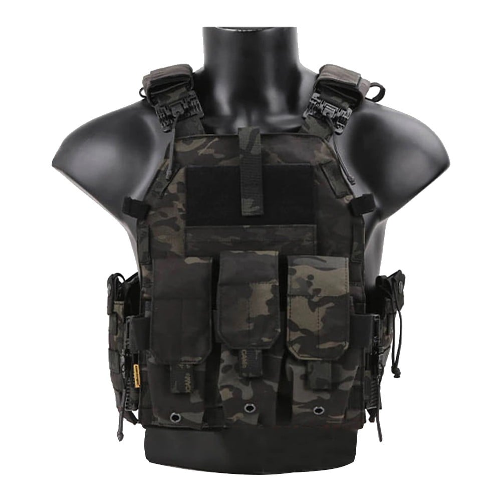 Plate Carrier con Sgancio Rapido Multicam Black di EMERSONGEAR