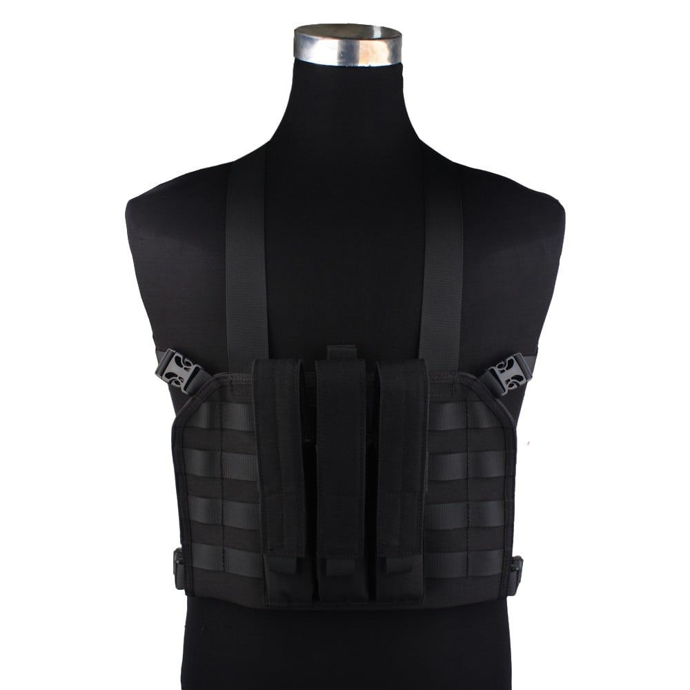 Chest rig tattico con porta caricatori MP7 nero di EMERSONGEAR