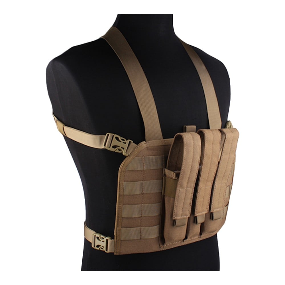 Chest Rig Tattico con Porta Caricatori MP7 Coyote Brown di EMERSONGEAR