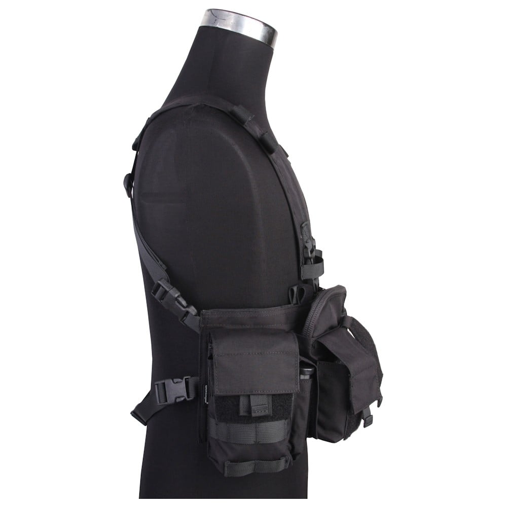 Split Front Tactical Chest Rig nero di EMERSONGEAR