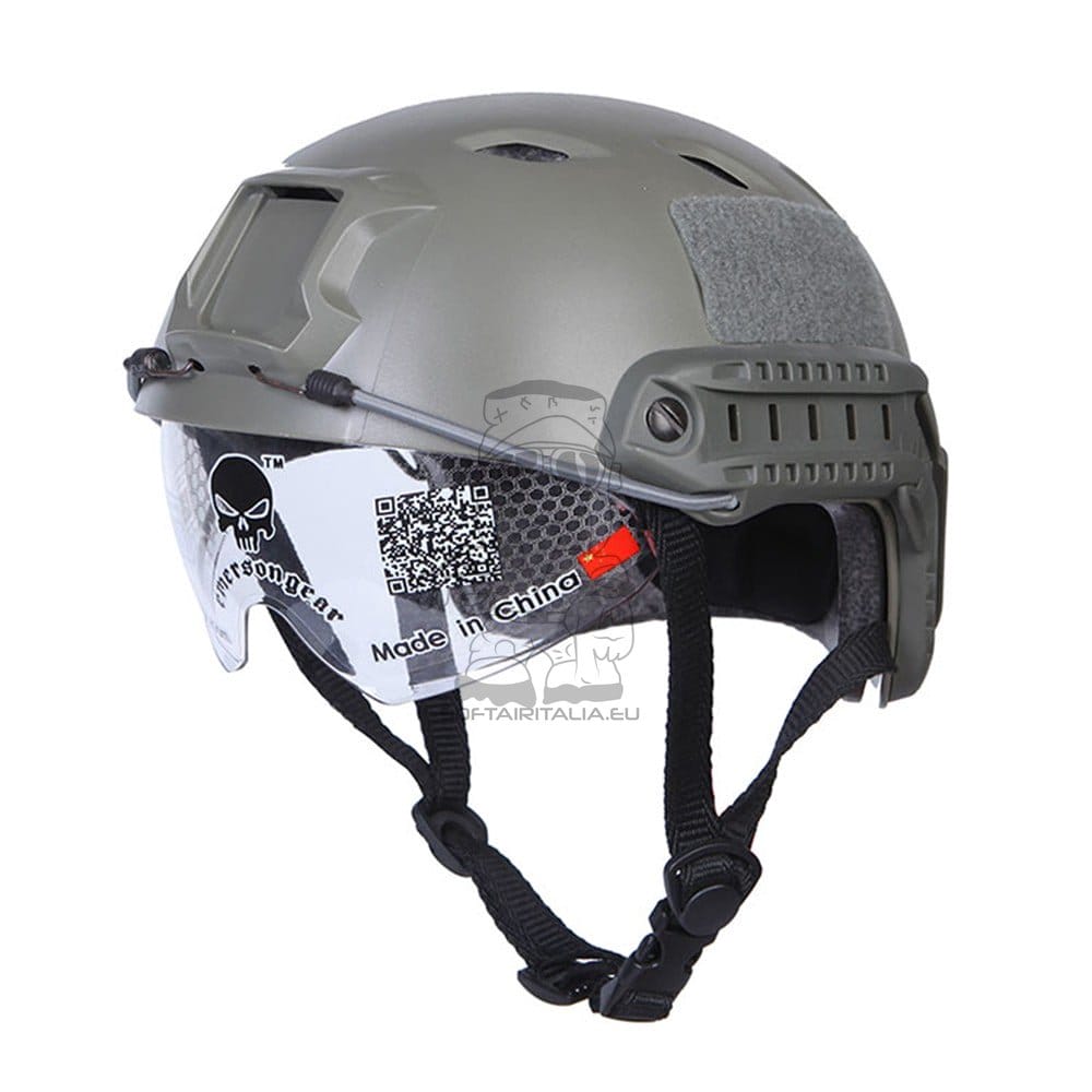 Elmetto Fast con occhiale a scomparsa Foliage Green di EMERSONGEAR