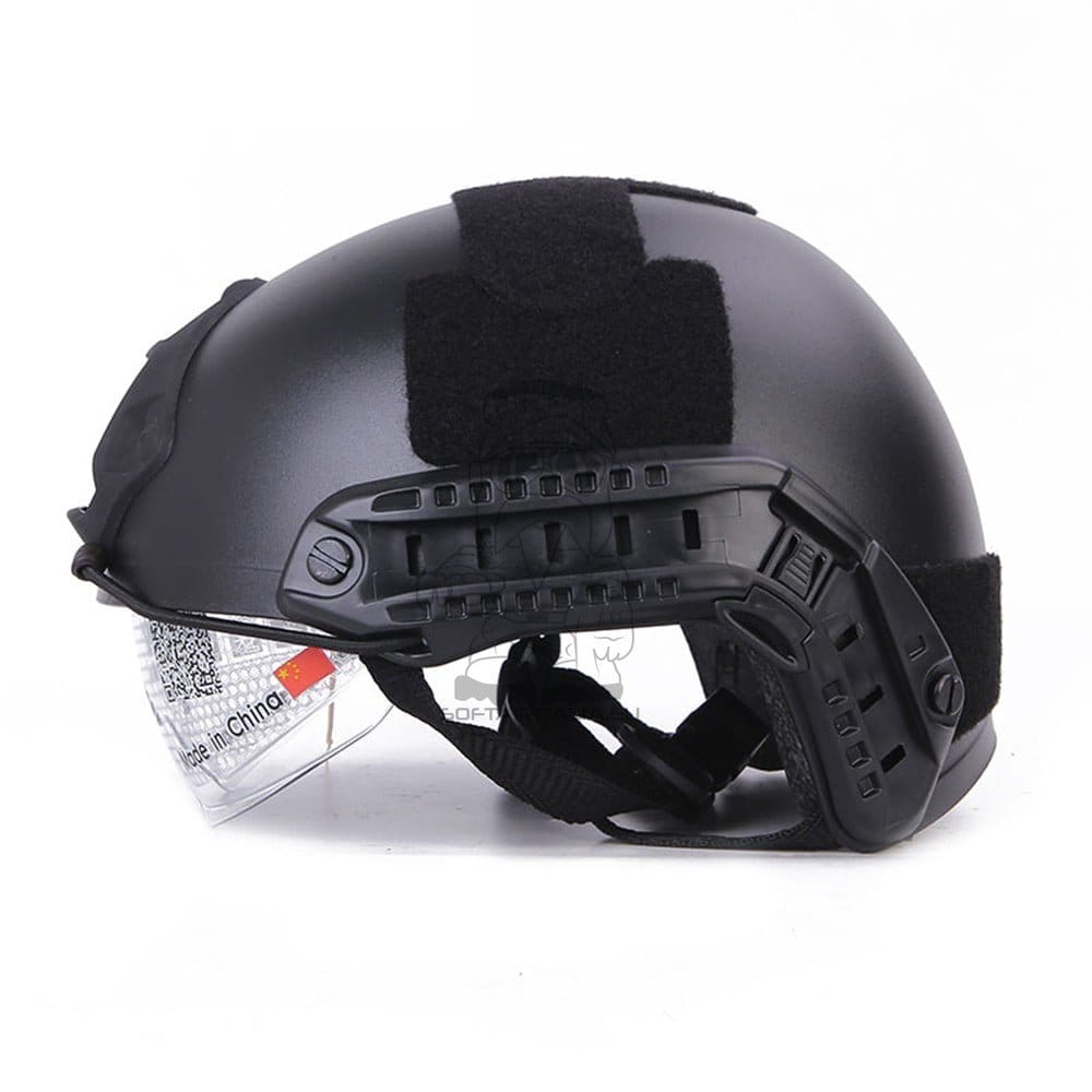 Elmetto Fast nero con occhiale a scomparsa di EMERSONGEAR