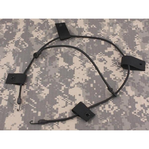 Set cavi elastici elmetto neri di EMERSONGEAR
