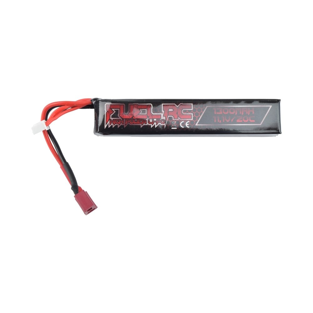 Batteria Li-Po 11.1V 1300mAh 20C Stick con connettore Deans di FUEL