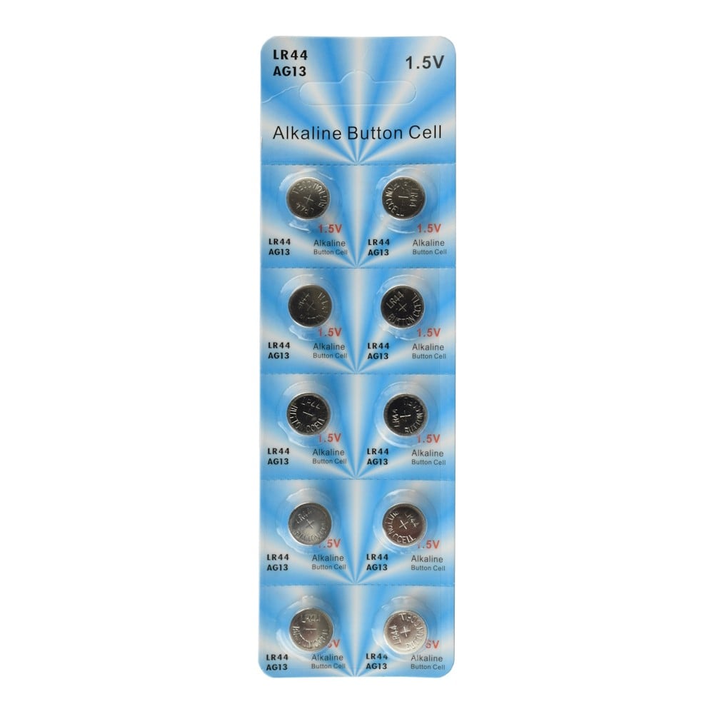 Batterie a bottone alcaline Ag13/Lr44 1.5V - 10 pezzi di FUEL